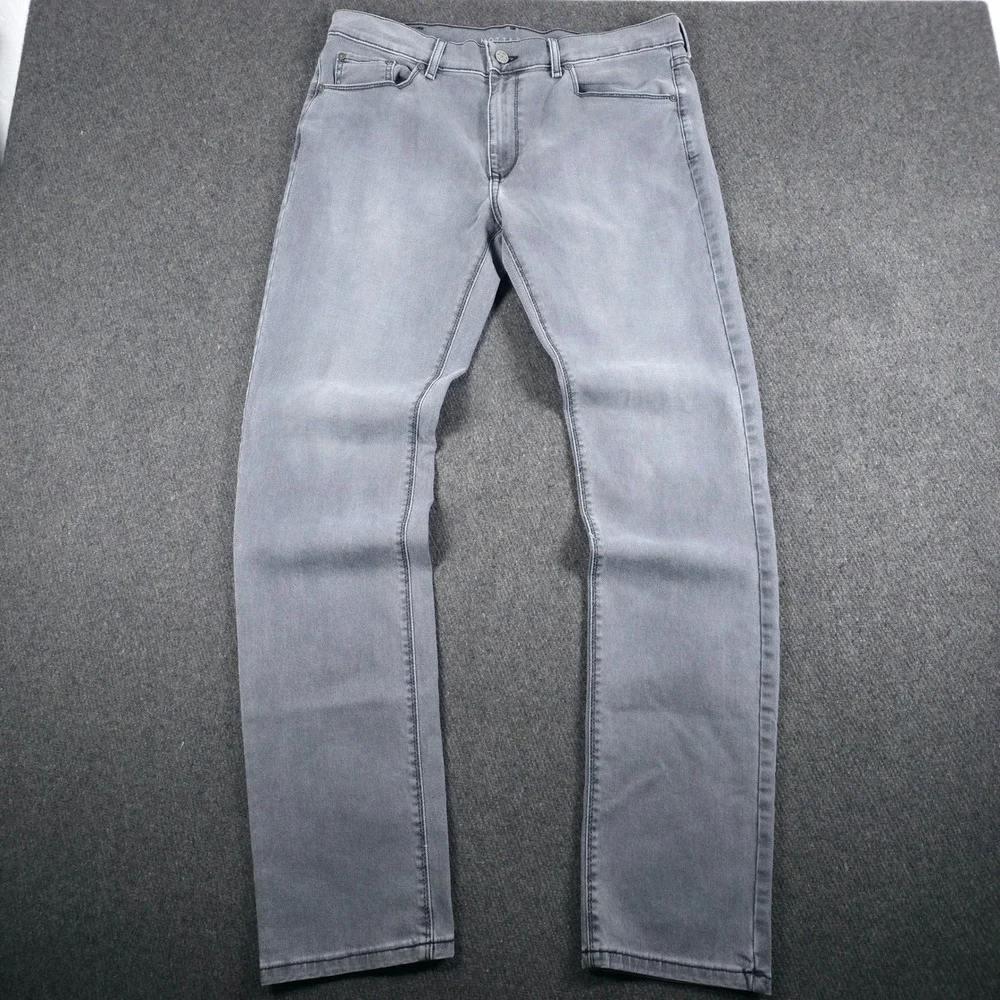 Mott & Bow Jeans Mens Fits 34x34 Gray Stone Wash Slim Fit Premium Denim Stretch